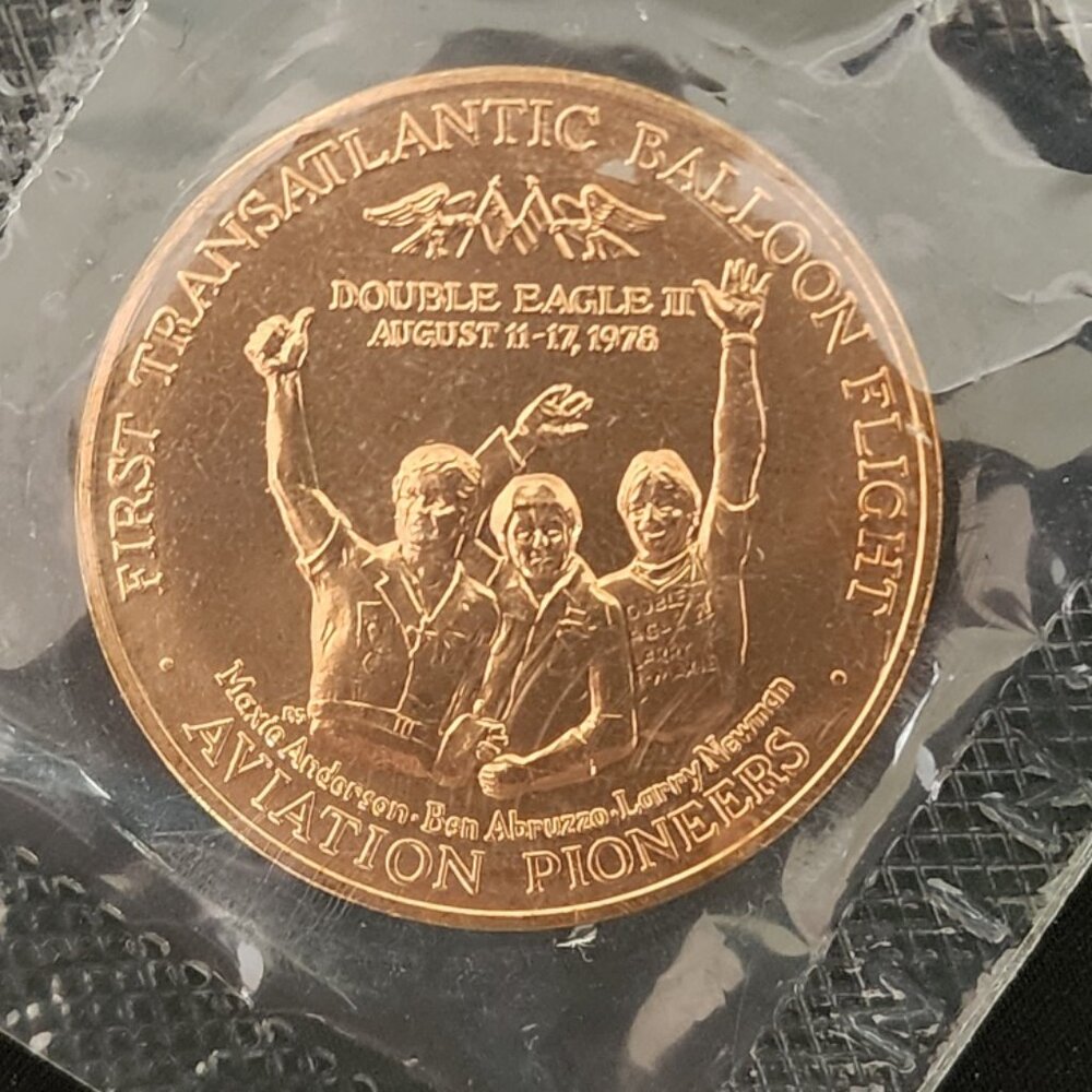 First Transatlantic Balloon Flight Double Eagle II Bronze US Mint Medal